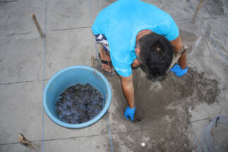 Day 5. Carlos, who is in charge of the local nursery of four species of sea turtles in El Icacal.