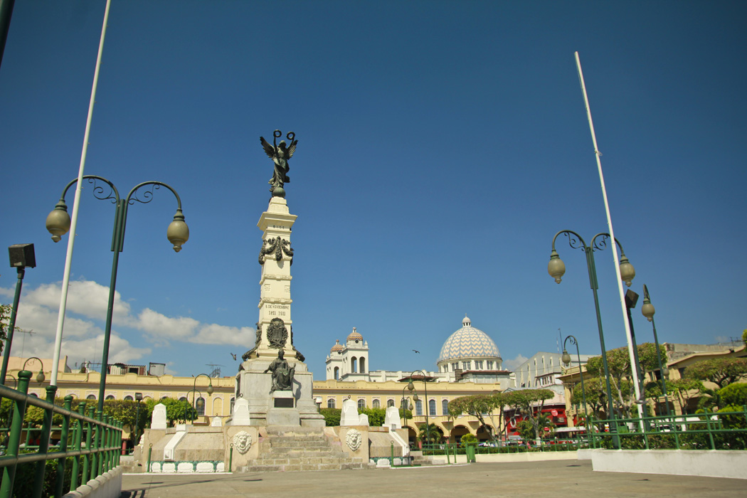 Plaza Libertad in San Salvador Historic downtown.