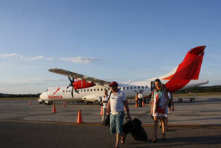 Charter flight from Roatán to Tikal, Guatemala.