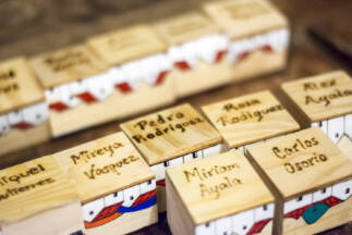 Personalized details, typical crafts with passenger names.